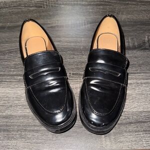 H&M Classic Black Leather Men’s Loafers US SIZE 5